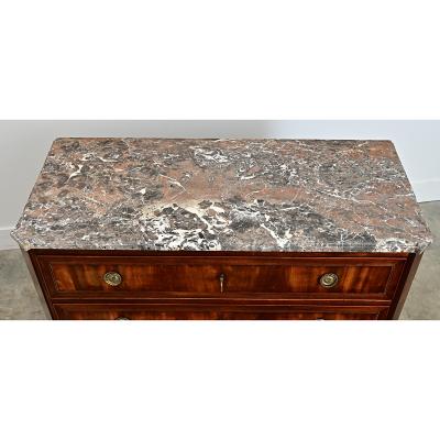 French 19th Century Mahogany Marble top Commode
