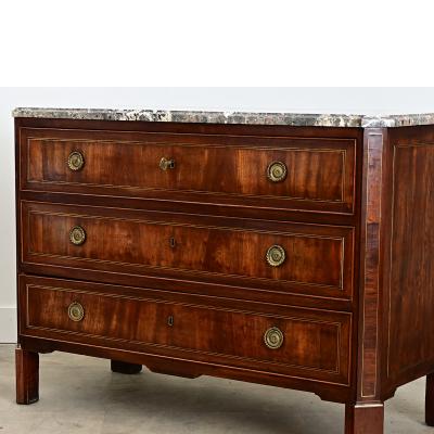 French 19th Century Mahogany Marble top Commode