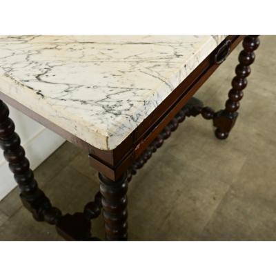 French 19th Century Mahogany Side Table with Drawer