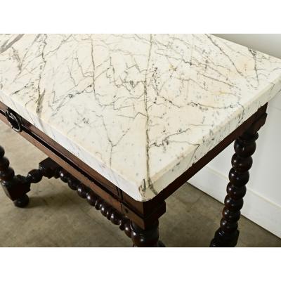 French 19th Century Mahogany Side Table with Drawer