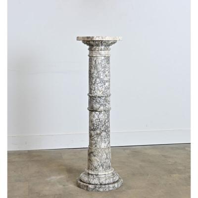 French 19th Century Marble Column Pedestal