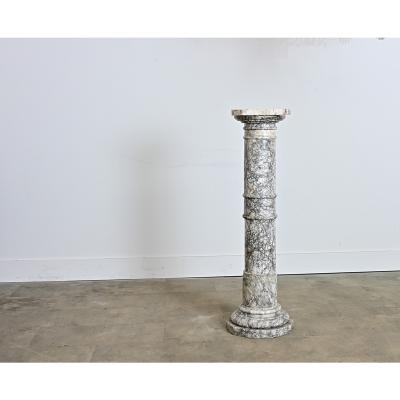French 19th Century Marble Column Pedestal