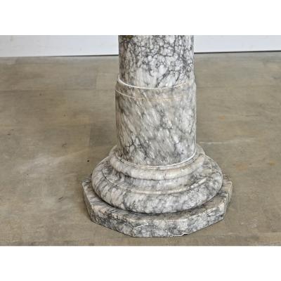French 19th Century Marble Column Pedestal
