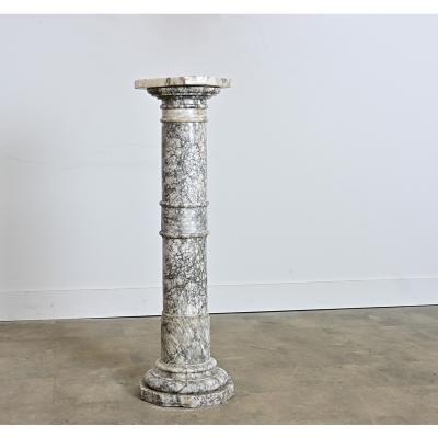 French 19th Century Marble Column Pedestal