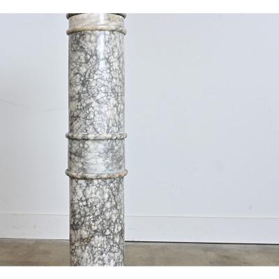 French 19th Century Marble Column Pedestal