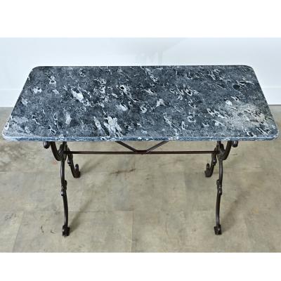French 19th Century Marble Top Bistro Table