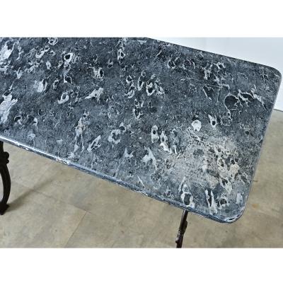 French 19th Century Marble Top Bistro Table