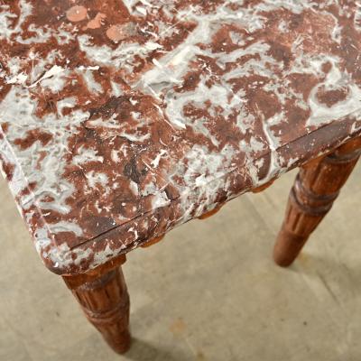 French 19th Century Marble Top Butchers Table
