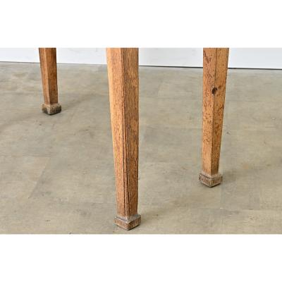 French 19th Century Marble Top Oak Console