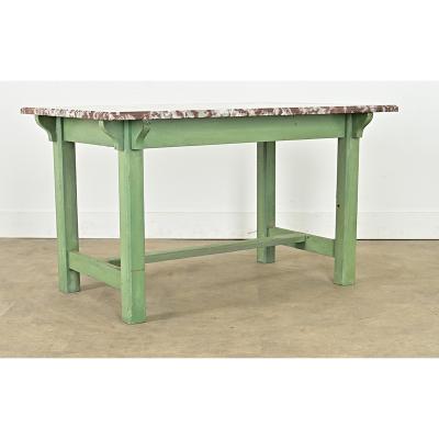 French 19th Century Marble top Work Table