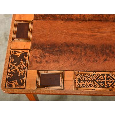 French 19th Century Marquetry Inlay Desk