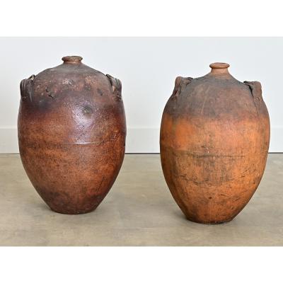 French 19th Century Massive Ceramic Olive Oil Jars