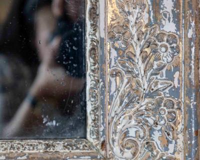 French 19th Century Neoclassical Painted Mirror