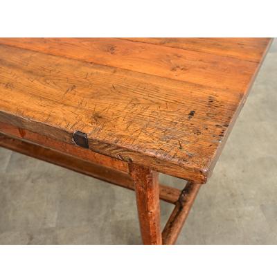 French 19th Century Oak Carpenter Table