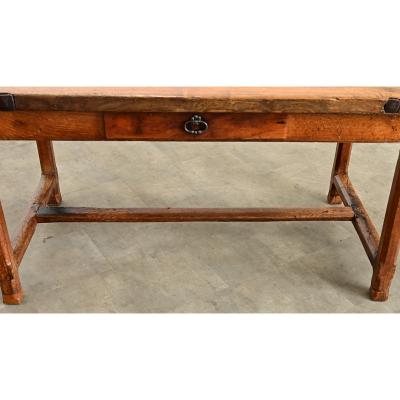 French 19th Century Oak Carpenter Table