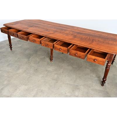 French 19th Century Oak Dining Table from a Nunnery