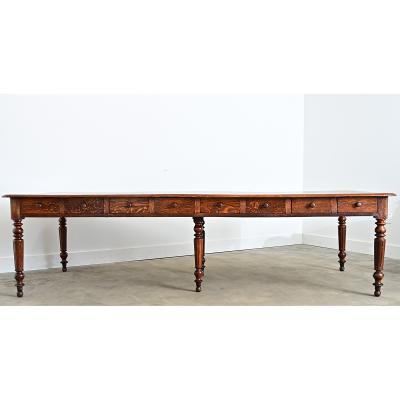 French 19th Century Oak Dining Table from a Nunnery