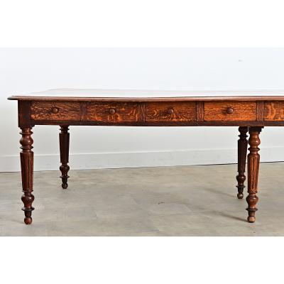 French 19th Century Oak Dining Table from a Nunnery