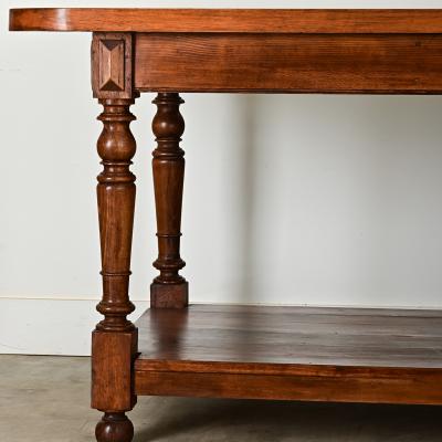 French 19th Century Oak Kitchen Island