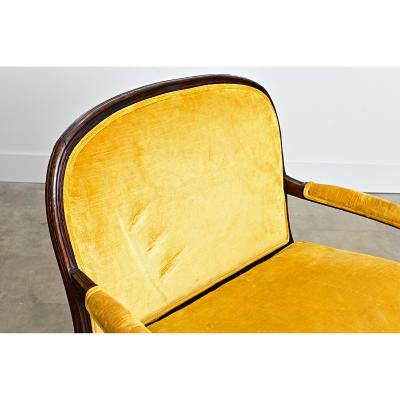 French 19th Century Oak Louis XVI Style Marquise Armchair