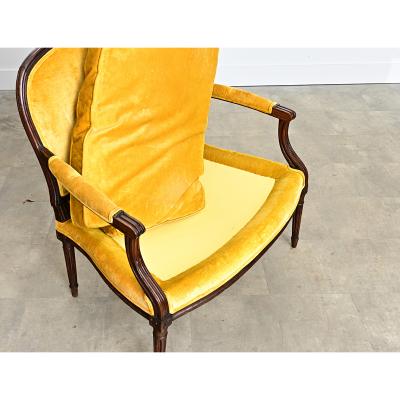 French 19th Century Oak Louis XVI Style Marquise Armchair
