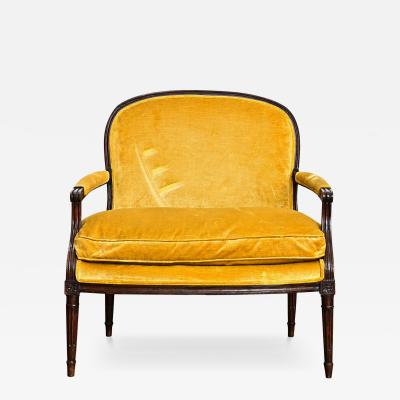 French 19th Century Oak Louis XVI Style Marquise Armchair