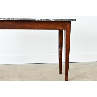 French 19th Century Oak Marble Console