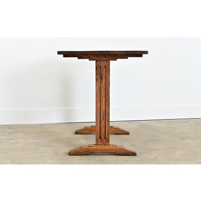 French 19th Century Oak Refectory Style Bistro Table