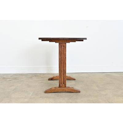 French 19th Century Oak Refectory Style Bistro Table