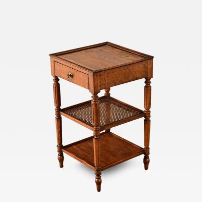 French 19th Century Oak and Cane Etagere