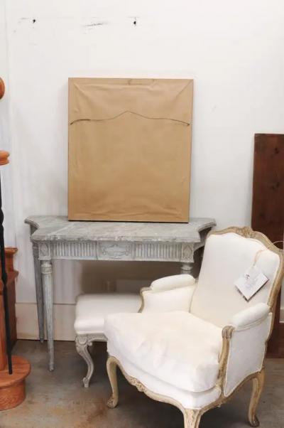 French 19th Century Oil on Canvas Floral Painting circa 1830 in Gilt Frame