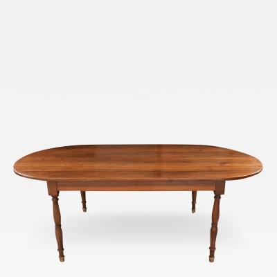 French 19th Century Oval Walnut Table