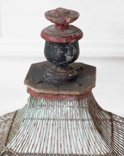 French 19th Century Painted Architectural Birdcage