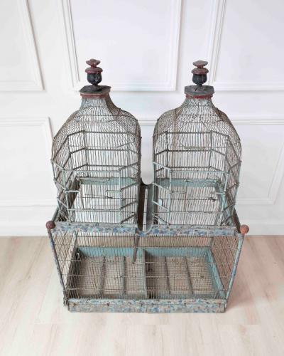 French 19th Century Painted Architectural Birdcage