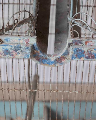 French 19th Century Painted Architectural Birdcage
