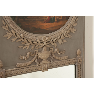 French 19th Century Painted Carved Trumeau