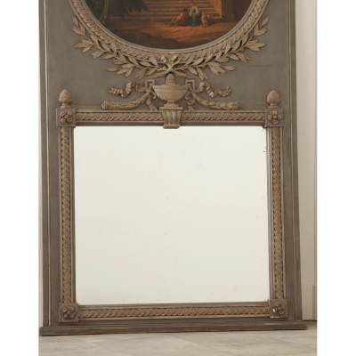 French 19th Century Painted Carved Trumeau