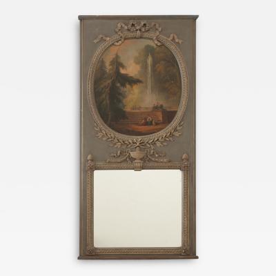 French 19th Century Painted Carved Trumeau