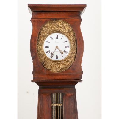 French 19th Century Painted Case Clock