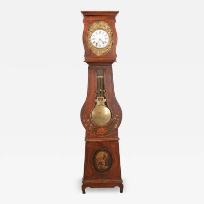 French 19th Century Painted Case Clock