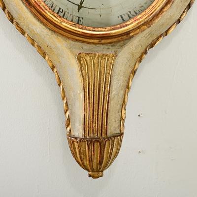 French 19th Century Painted Gilt Barometer
