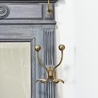 French 19th Century Painted Oak Hall Tree