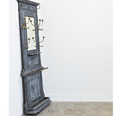 French 19th Century Painted Oak Hall Tree