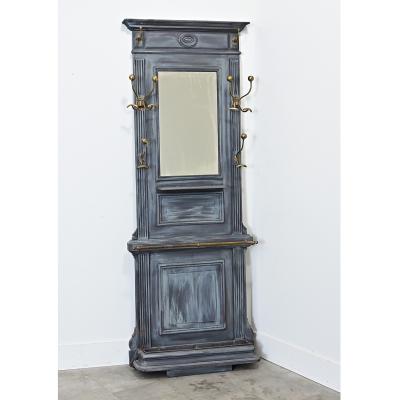 French 19th Century Painted Oak Hall Tree