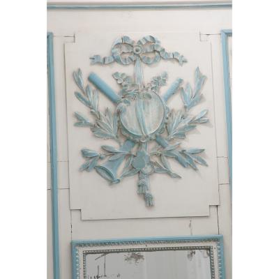 French 19th Century Painted Trumeau