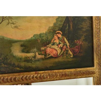 French 19th Century Painted Trumeau