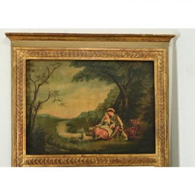 French 19th Century Painted Trumeau