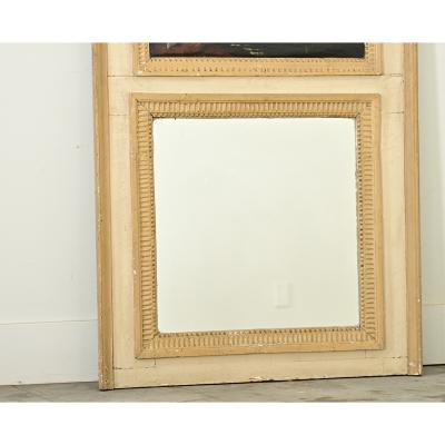 French 19th Century Painted Trumeau Mirror