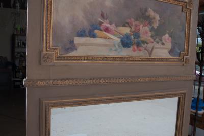 French 19th Century Painted and Gilded Trumeau