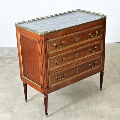 French 19th Century Petite Commode with Inset Marble Top